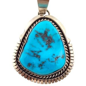 Spencer Sterling Silver Native American Turquoise Pendant #20091